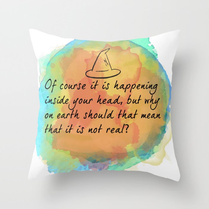 it is happening inside your head Throw Pillow