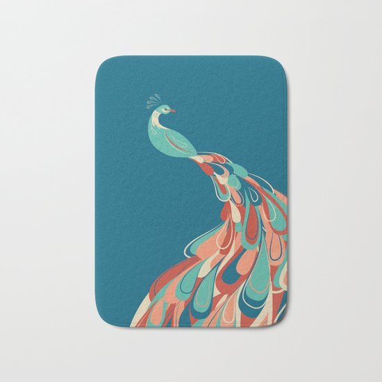 Peacock Bath Mat