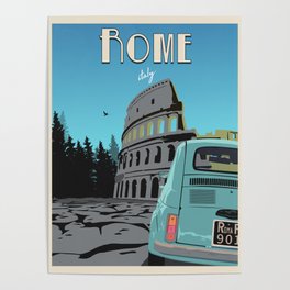 Rome, Italy vintage art Poster