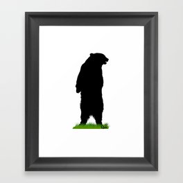 Grassy Bear Framed Art Print