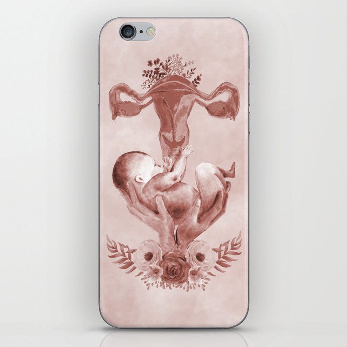 Floral Childbirth Medical Art iPhone Skin