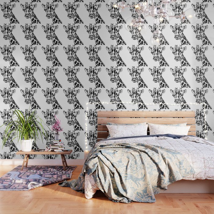 Giraffe digital pattern, Digital pattern, Vector pattern, Custom portrait Wallpaper