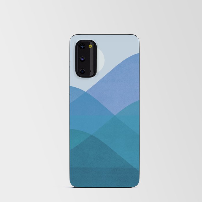 Abstraction_MOONLIGHT_NIGHT_MOUNTAINS_BLUE_POP_ART_0510B Android Card Case