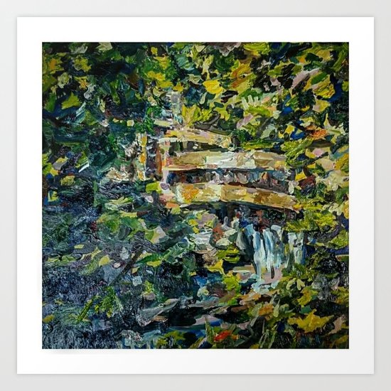 Falling Water By Frank Lloyd Wright Art Print By Samkuchwara