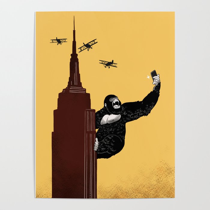 King Kong Love Selfie Poster