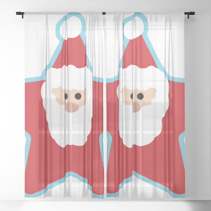 Santa star Sheer Curtain