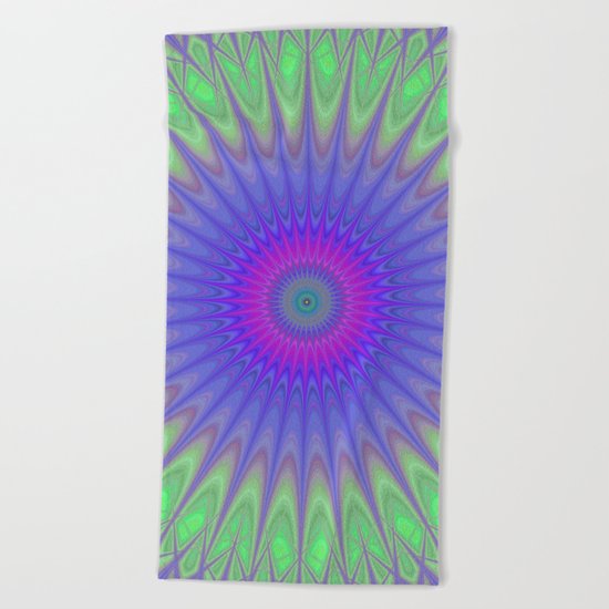 Cold mandala Beach Towel