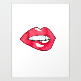 Lip Bite Art Prints For Any Decor Style Society6 Numb lips are most commonly caused by contact allergies from certain foods or chemicals, or cold weather. lip bite art prints for any decor style