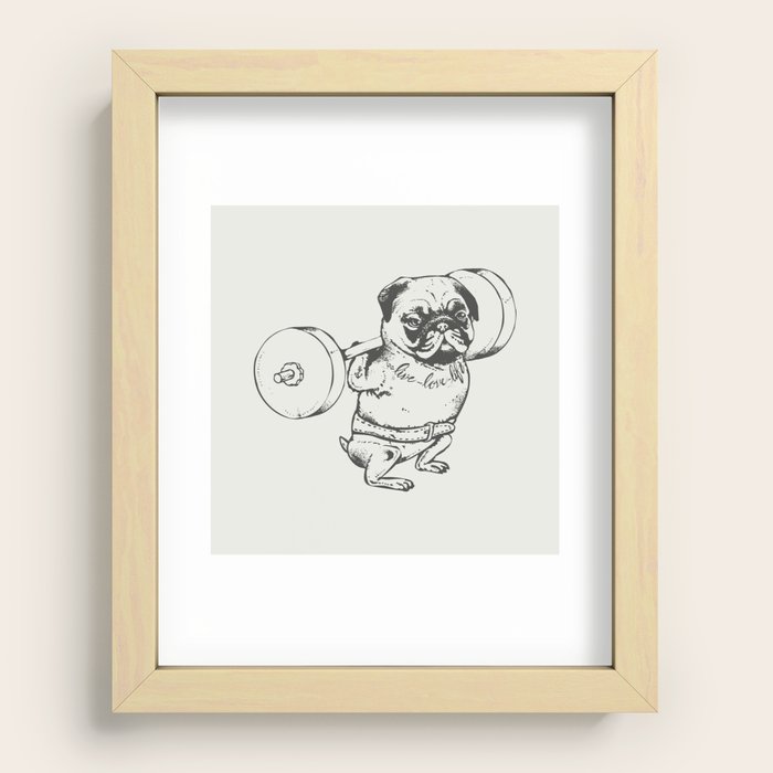 Society6 ケース Pug Workout by Huebucket Pug Squats Art Print by Huebucket | Society6
