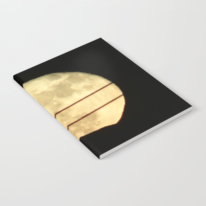 Super Moon Rises behind Mountain Notebook