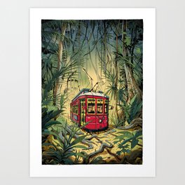 Jungle Tram Art Print