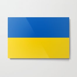 Ukrainian flag of Ukraine on all products  Metal Print