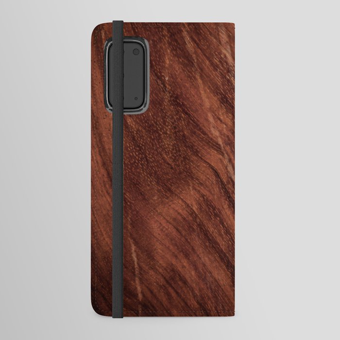 Walnut Grained Wood Android Wallet Case