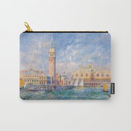 The Palace of the Doge's & St. Mark's Square Venice Italy landscape painting by Pierre Renoir Carry-All Pouch | Campanile, Belltower, Grandcanel, Boats, Canal, Murano, Gondola, Italy, Canals, Curated 