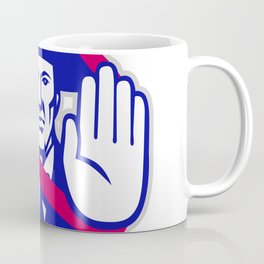 American Patriot Stop Sign Retro Coffee Mug