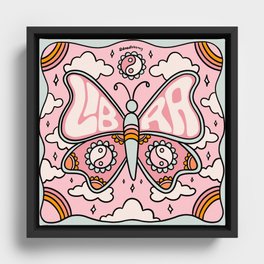 Libra Butterfly Framed Canvas