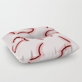 Cute Hearts Red Floor Pillow