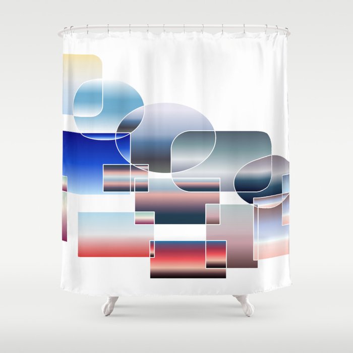 The Shape Of Sunset  Shower Curtain