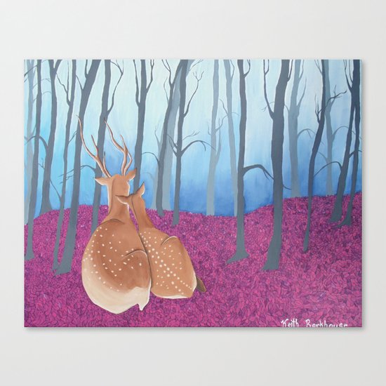 Magenta Forest Canvas Print