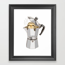 Sloth Espresso SLOPRESSO Framed Art Print