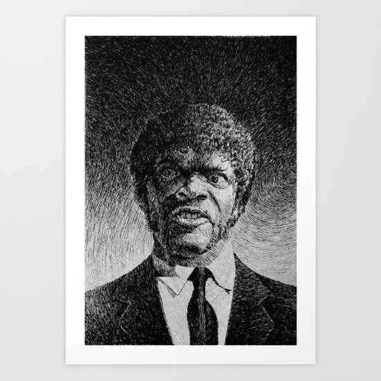 Jules Winnfield Portrait Samuel L Jackson Pulp Fiction Art Print