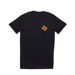 Texas Outline in Burnt Orange, Longhorns T Shirt