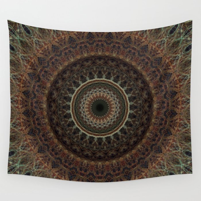 Mandala in brown tones Wall Tapestry