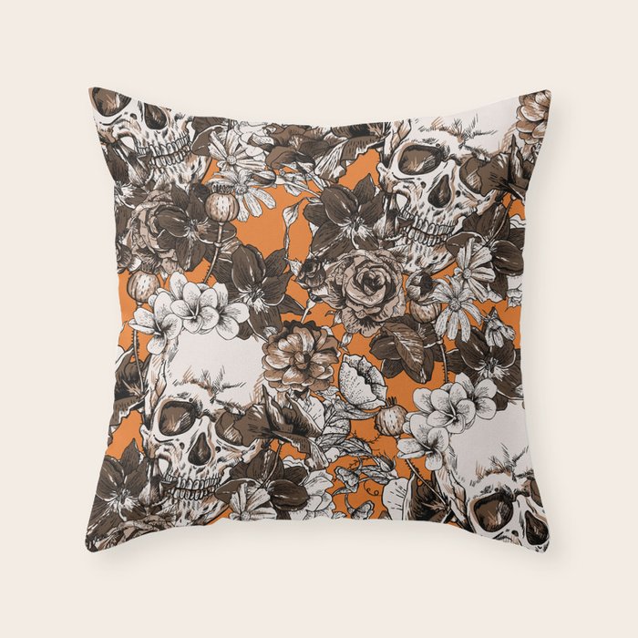 SKULLS 2 HALLOWEEN Throw Pillow by Magic Dreams Society6
