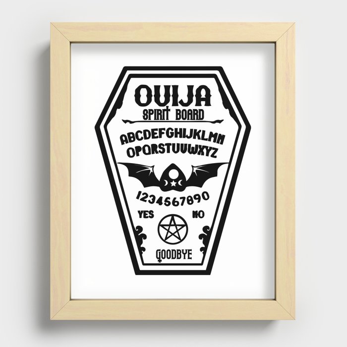 Ouija Board Coffin Recessed Framed Print