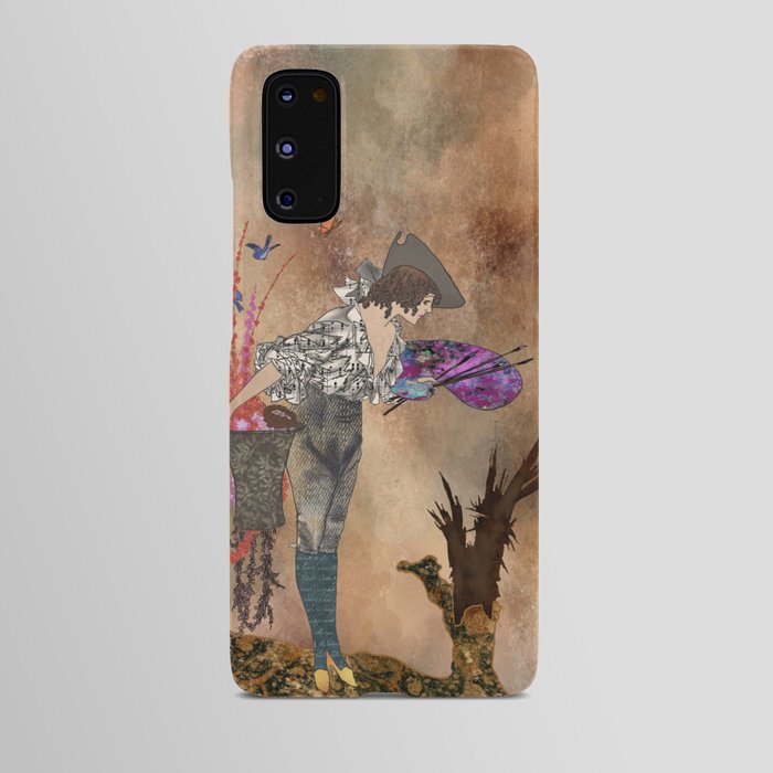 What Will We Have Left to Paint, Mixed Media Illustration, Girl With Dead Tree, Nature Lover, Earth Day Android Case