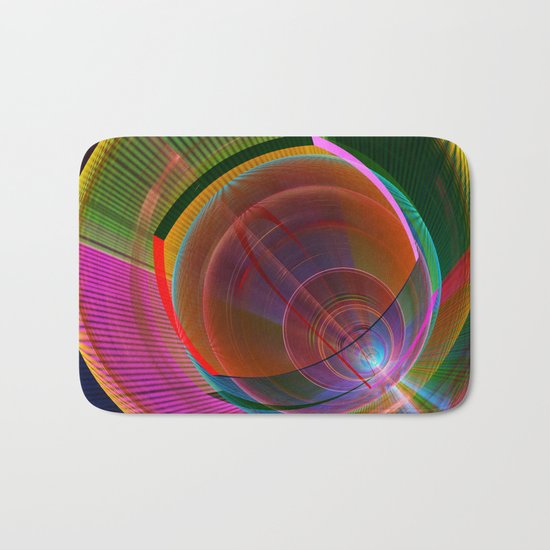 Colourful geometric abstract Bath Mat
