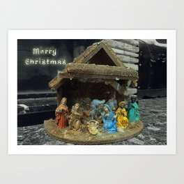 Christmas manger, Jesus is born Art Print | 2023, Xmasphotos, Merryxmas, Cherubim, Cutechristmas, Christianity, Seraphim, 2021, Christian, 2020 