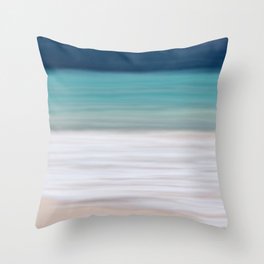 Beachy Sea Foam - Abstract Ocean Throw Pillow