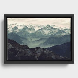 Mountain Fog Framed Canvas