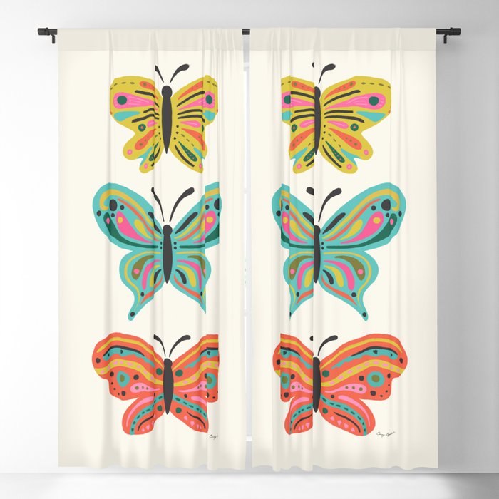 Colorful Butterflies Blackout Curtain