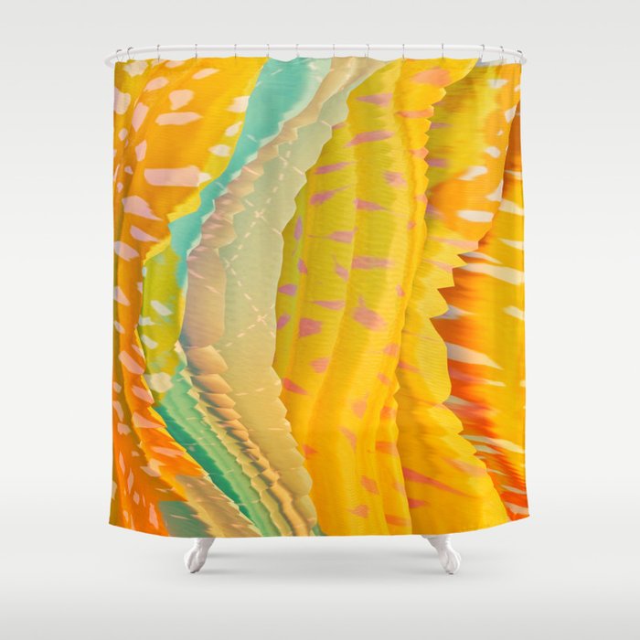 Yellow and hotsell turquoise shower curtain