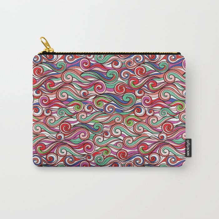 Psychedelic Artful Pattern Carry-All Pouch