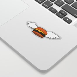 Flying Burger Sticker