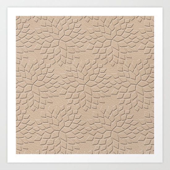 Leather Look Petal Pattern - Pale Dogwood Color Art Print