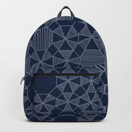 Abstract Minimalism on Navy Backpack
