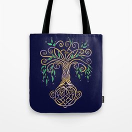 Celtic Tree of Life Nature Colored Tote Bag