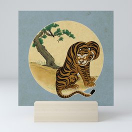 Tiger with magpie type-C : Minhwa-Korean traditional/folk art Mini Art Print