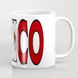Mexico Font with Mexican Flag Coffee Mug