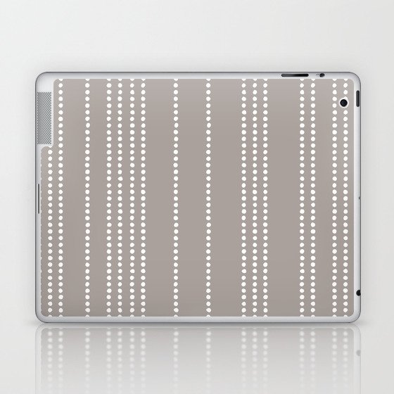 Ethnic Spotted Stripes in Stone Gray Laptop & iPad Skin