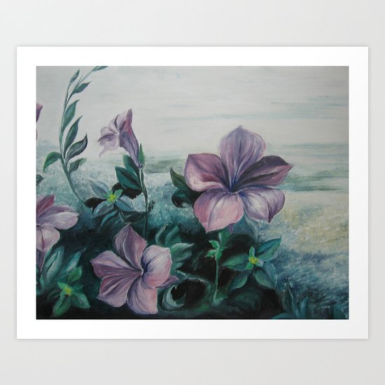 purple flower Art Print