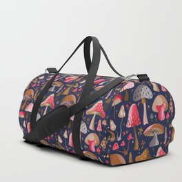 Mushroom Collection – Navy Duffle Bag
