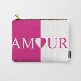 Amour Pink Design Carry-All Pouch | Concept, Valentinegift, Originalamourdesign, Lovedesign, Originallovedesign, Typography, Digital, Valentineidea, Pink, Amour 