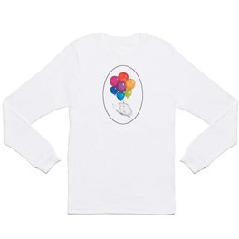 Soar - Rainbow Balloon Hedgehog Long Sleeve T Shirt