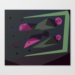 Spaceships Abstract Work Canvas Print
