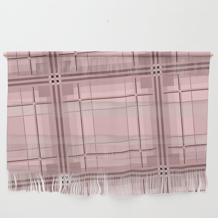 Large Colorful Pastel Tartan Plaid Pop Wall Hanging